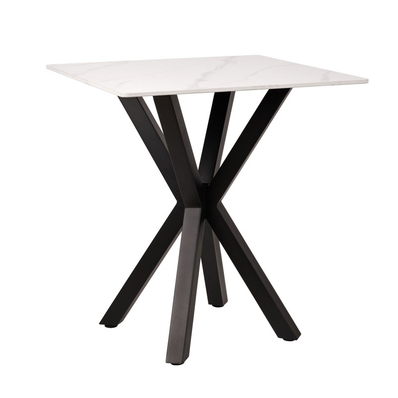 Τραπέζι Alberto λευκό μάρμαρο 70 x 70 x 76, 100-093