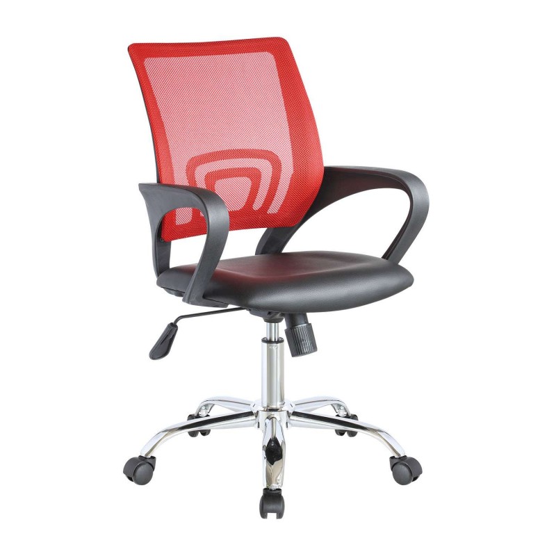 Καρέκλα Γραφείου Emelie Κόκκινο-Μαύρο 56 x 56 x 90-101, 500-034