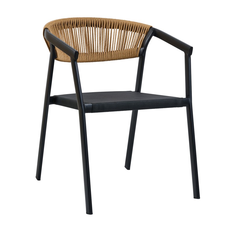 Πολυθρόνα CACTUS-TX φυσικό με μαύρο σκελετό 57 x 64.5 x 76, 900-315