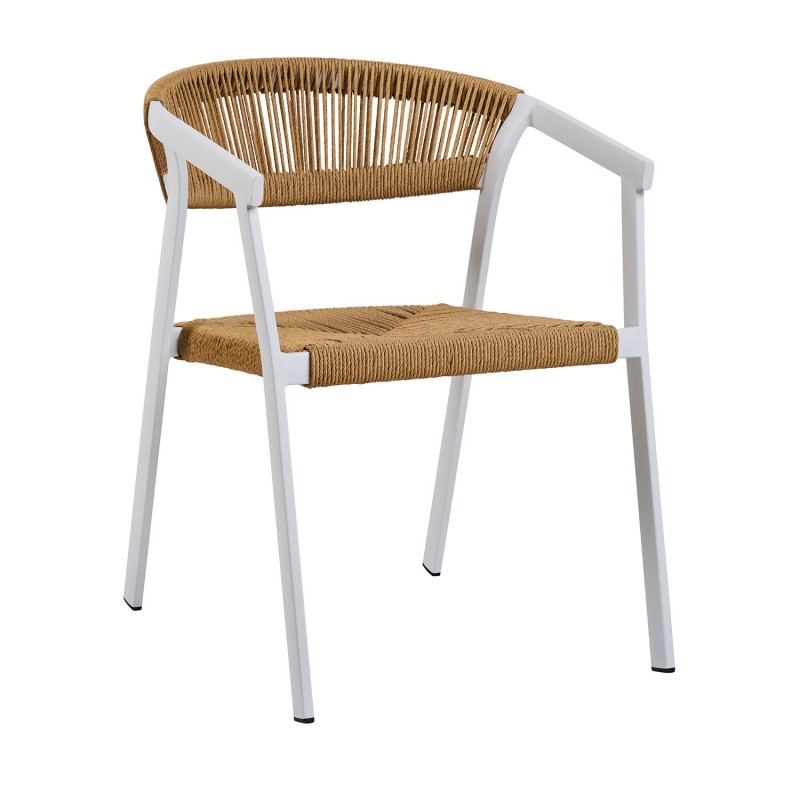 Πολυθρόνα CACTUS φυσικό με λευκό σκελετό 57 x 64.5 x 76, 900-321