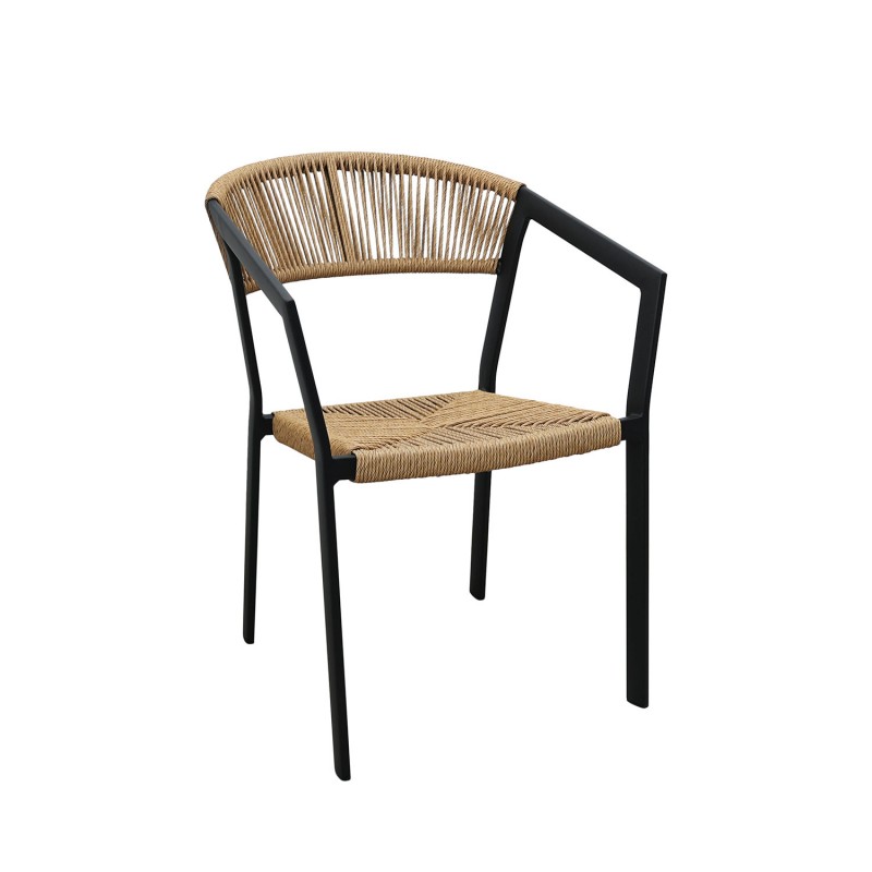 Πολυθρόνα Beluga-R Φυσικό με Μαύρο Σκελετό 56 x 60 x 80, 900-333