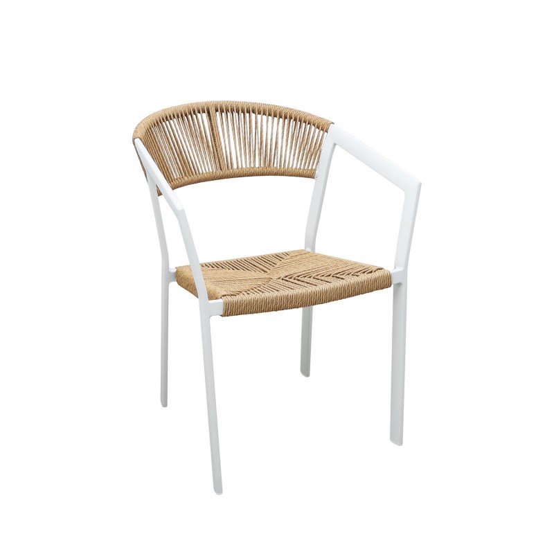 Πολυθρόνα Beluga-R Φυσικό με Λευκό Σκελετό 56 x 60 x 80, 900-334