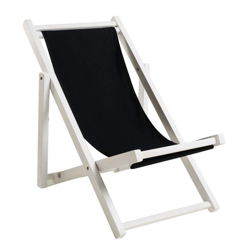 Πολυθρόνα LUNA λευκό με μαύρο πανί 62 x 87-94 x 78,5-88, 901-038