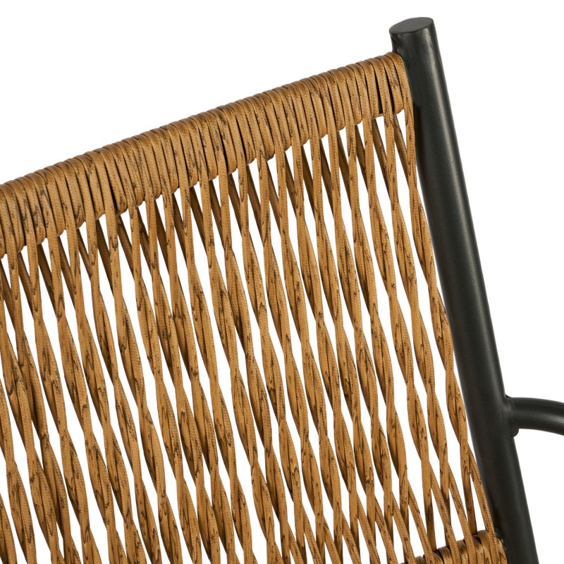 Πολυθρόνα Zucca Φυσικό με Μαύρο σκελετό 58 x 63 x 90, 900-258