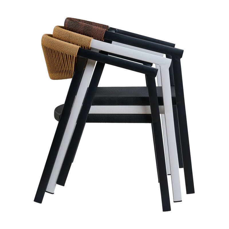 Πολυθρόνα CACTUS-TX φυσικό με μαύρο σκελετό 57 x 64.5 x 76, 900-315