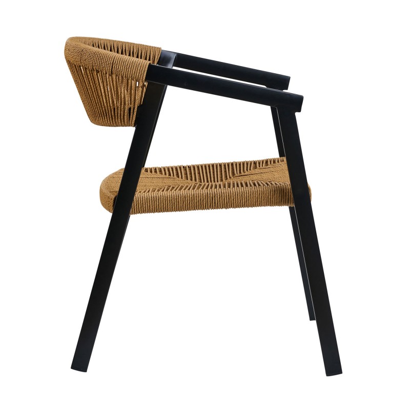 Πολυθρόνα CACTUS φυσικό με μαύρο σκελετό 57 x 64.5 x 76, 900-319