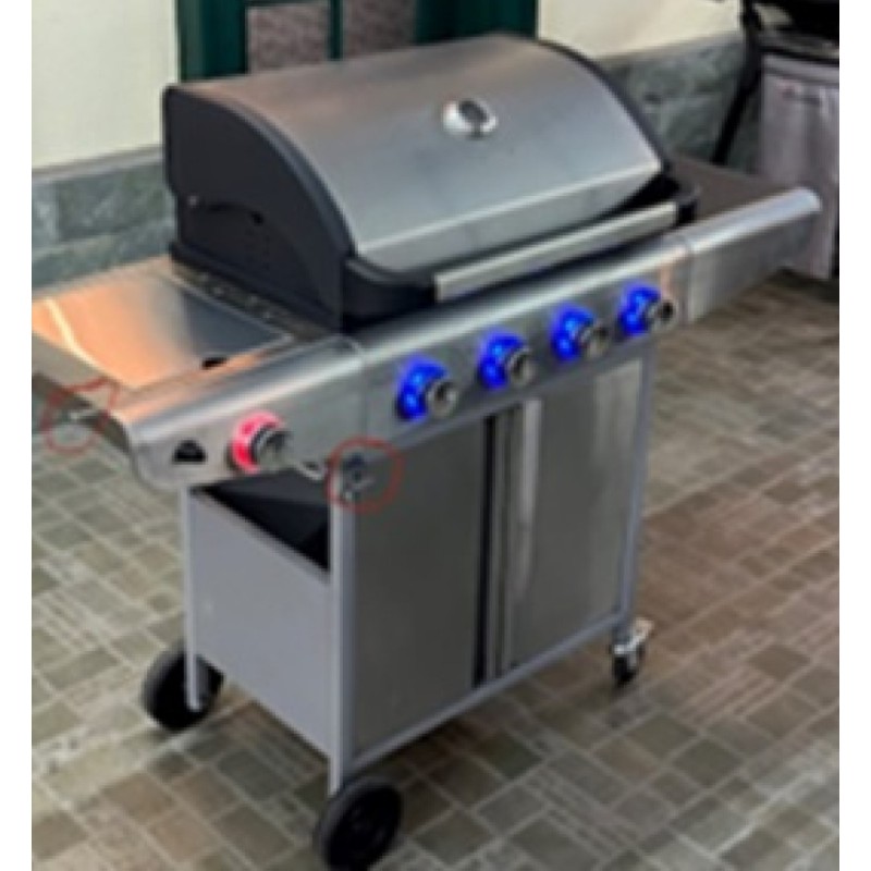 Campfire ΨΗΣΤΑΡΙΑ ΜΕ 6  ΚΑΥΣΤΗΡΕΣ & EXTRA ΕΣΤΙΑ  ΜΕ LED ΔΙΑΚΟΠΤΕΣ-ΙΝΟΧ