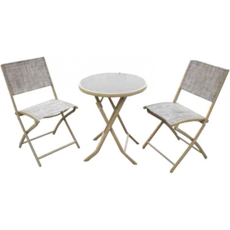 ΣΕΤ ΤΡΑΠΕΖΙ ΑΝΘΡΑΚΙ ΜΕΤΑΛΛΙΚΟ ΣΤΡΟΓΓΥΛΟ  ΜΕ ΜΑΥΡΟ ΚΡΥΣΤΑΛΛΟ φ60ΧH72cm