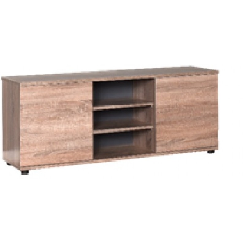 ΕΠΙΠΛΟ TV ΜΕ ΔΥΟ ΠΟΡΤΕΣ  ΚΑΙ ΤΡΙΑ ΡΑΦΙΑ 140x35x48 εκ LATTE