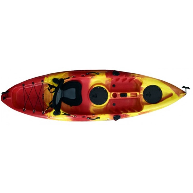 ΜΟΝΟΘΕΣΙΟ KAYAK 270x80x30εκ - ΚΟΚΚΙΝΟ -ΚΙΤΡΙΝΟ-ΜΕ ΚΑΘΙΣΜΑ & ΔΙΠΛΟ ΚΟΥΠΙ