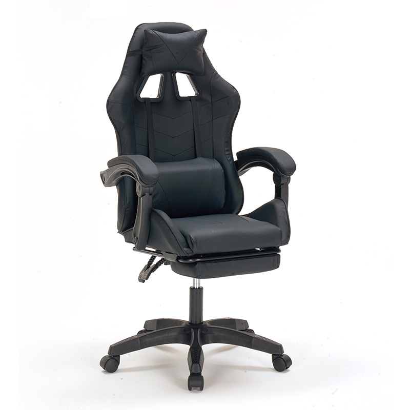 A9937 ΜΑΥΡΟ PVC ΠΟΛΥΘΡΟΝΑ GAMING/ΜΕ ΥΠΟΠΟΔΙΟ