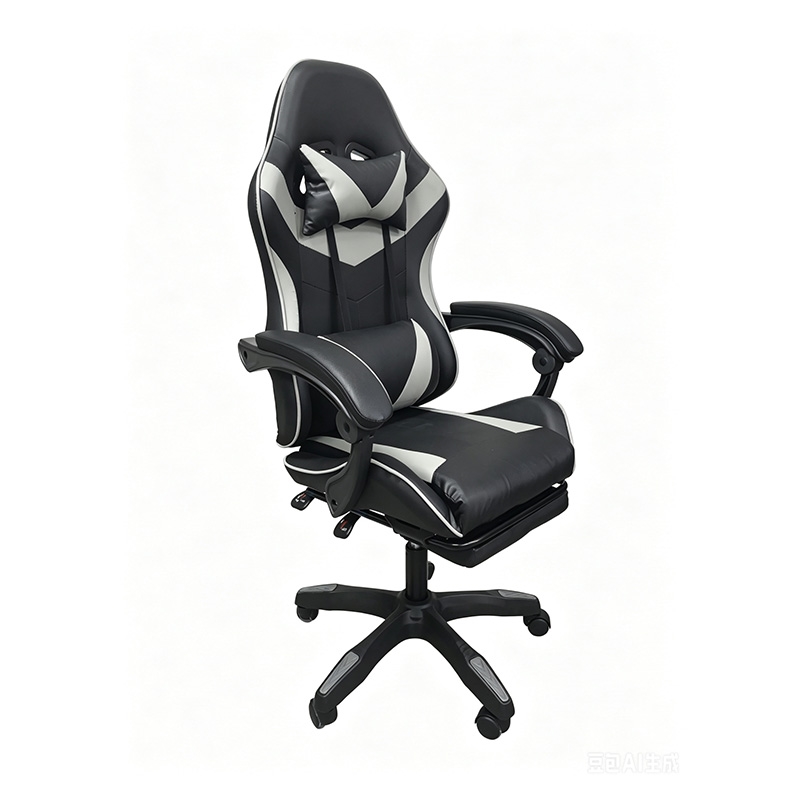 A9937 ΜΑΥΡΟ/ΓΚΡΙ PVC ΠΟΛΥΘΡΟΝΑ GAMING/ΜΕ ΥΠΟΠΟΔΙΟ 64X59X43-112/53-125εκ.