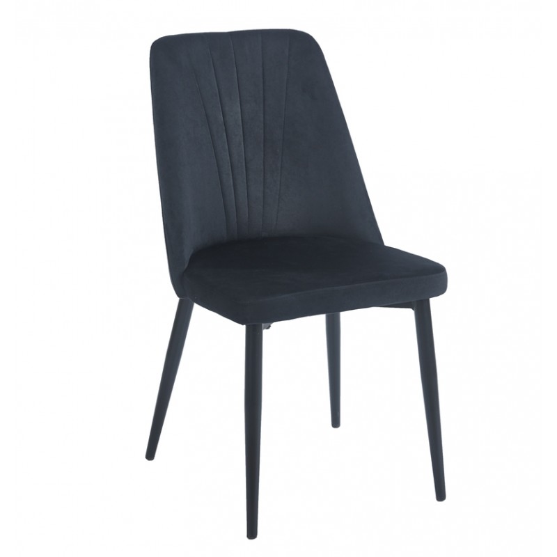 OLIVIA BLACK VELVET/PU ΚΑΡΕΚΛΑ ΜΕΤΑΛΛΙΚΗ