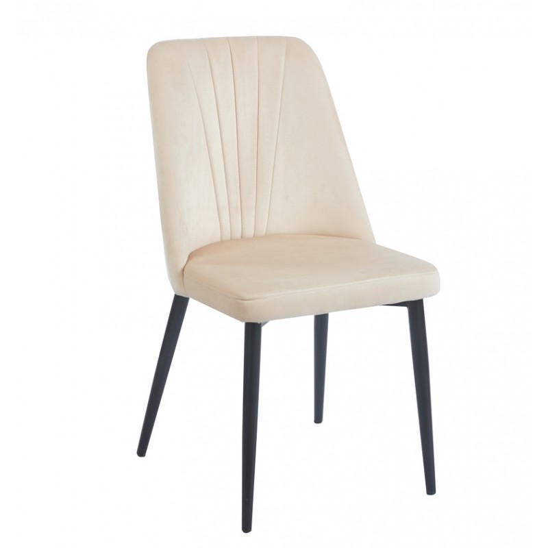 OLIVIA BEIGE VELVET/PU ΚΑΡΕΚΛΑ ΜΕΤΑΛΛΙΚΗ