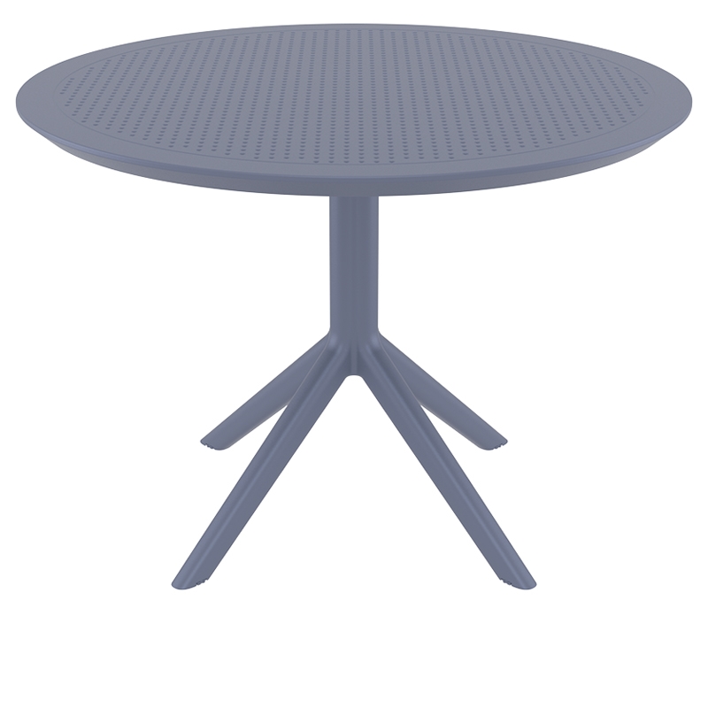 SKY DARK GREY Φ105X74εκ. ΤΡΑΠΕΖΙ ΠΟΛ/ΝΙΟΥ