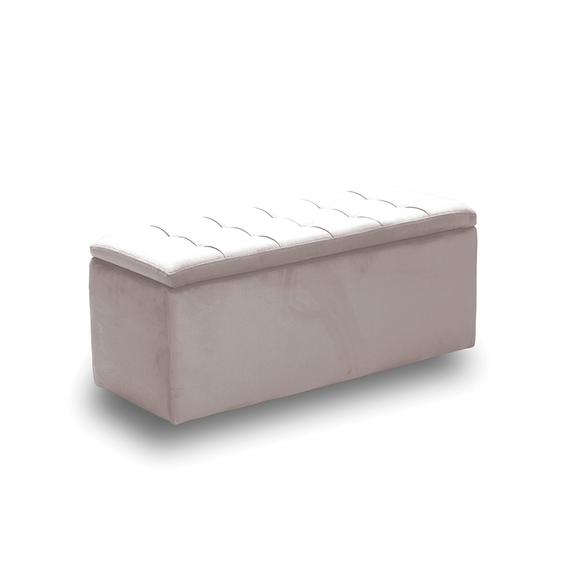 LIDO ΣΚΑΜΠΟ VELVET BEIGE ΜΕ ΑΠΟΘ. ΧΩΡΟ 101X41X42εκ.