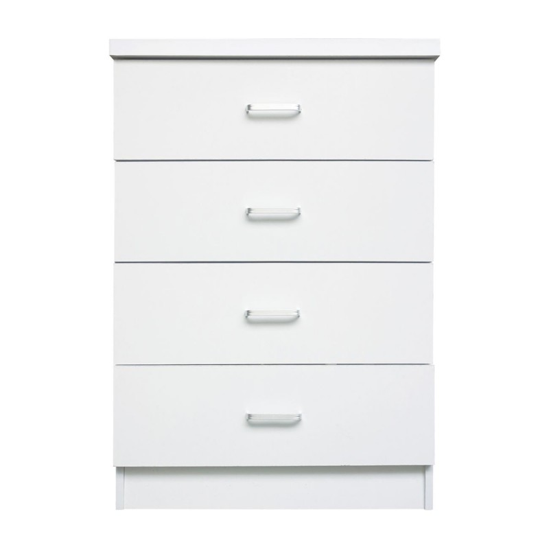 DRAWER Συρταριέρα με 4 Συρτάρια, Απόχρωση Άσπρο