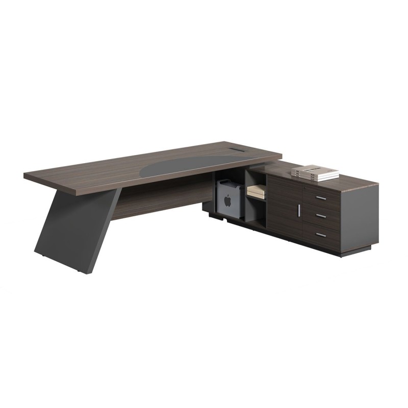 MASTER Γραφείο Δεξιά Γωνία, Απόχρωση Grey Walnut