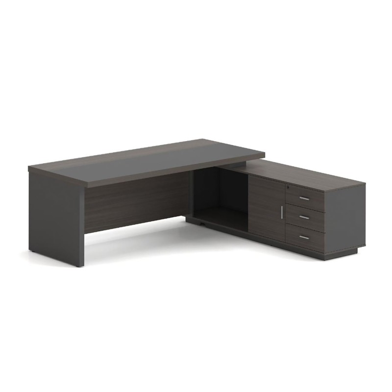 VIP Γραφείο Δεξιά Γωνία, Απόχρωση Grey Walnut