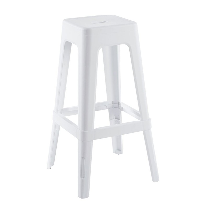 RELIX PP Σκαμπό BAR Στοιβαζόμενο, PP Απόχρωση Άσπρο