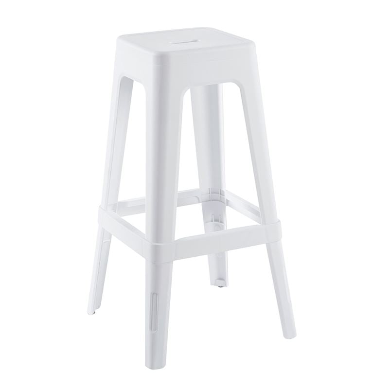 RELIX PP Σκαμπό BAR Στοιβαζόμενο, PP Απόχρωση Άσπρο