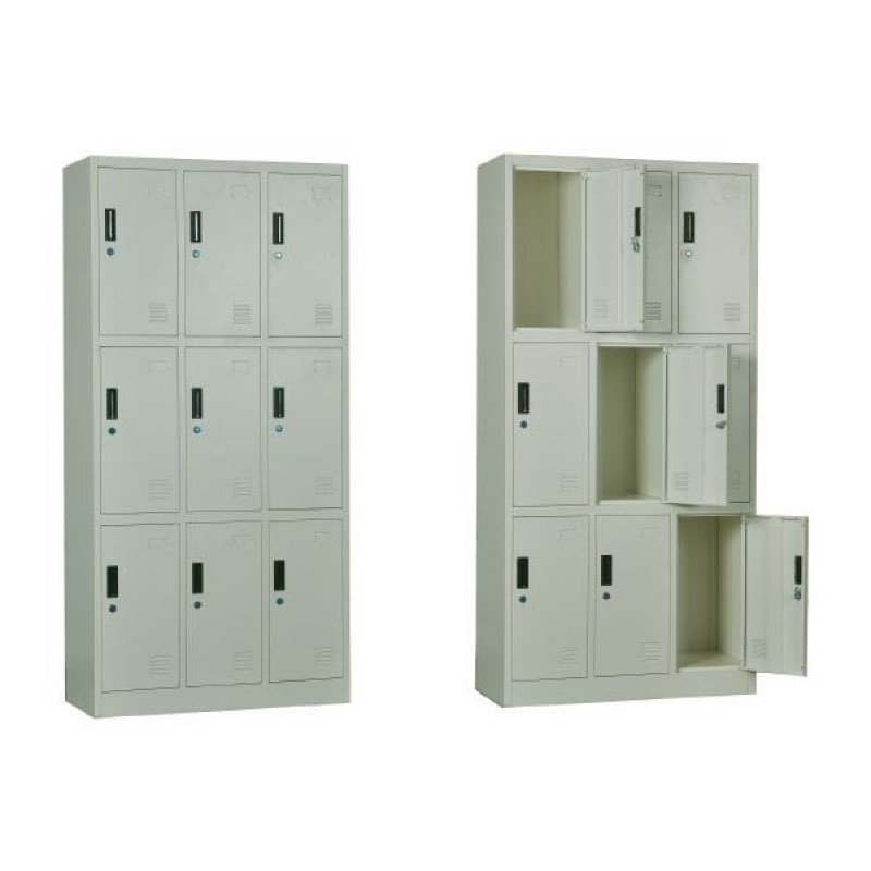LOCKER 9 Θέσεων Φοριαμός - Ερμάριο, Μέταλλο Βαφή  Άσπρο