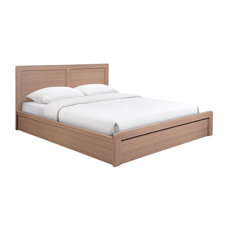 CALIBER Κρεβάτι Διπλό για Στρώμα 160x200cm, Απόχρωση Sonoma Oak