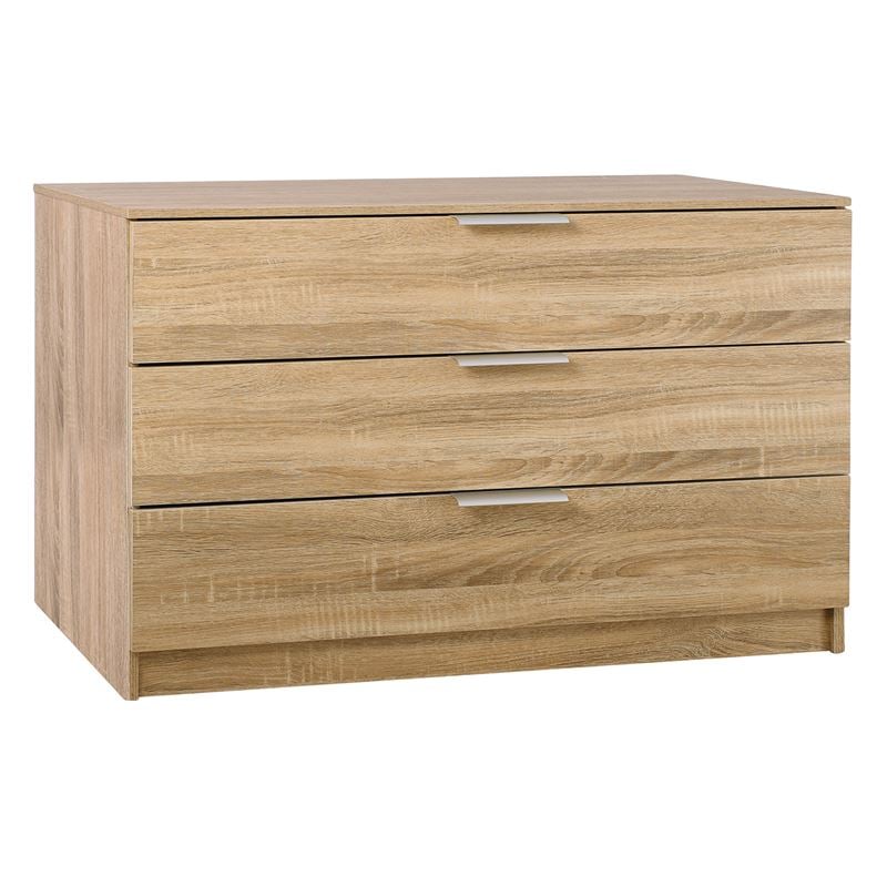 DRAWER Συρταριέρα με 3 Συρτάρια, Απόχρωση Sonoma