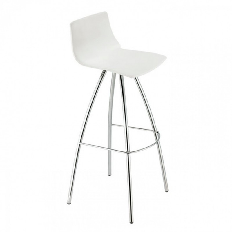 DAY ART. 2306  Σκαμπό μπαρ με κάθισμα τεχνοπολυμέριο  λευκό 42x47x65 cm