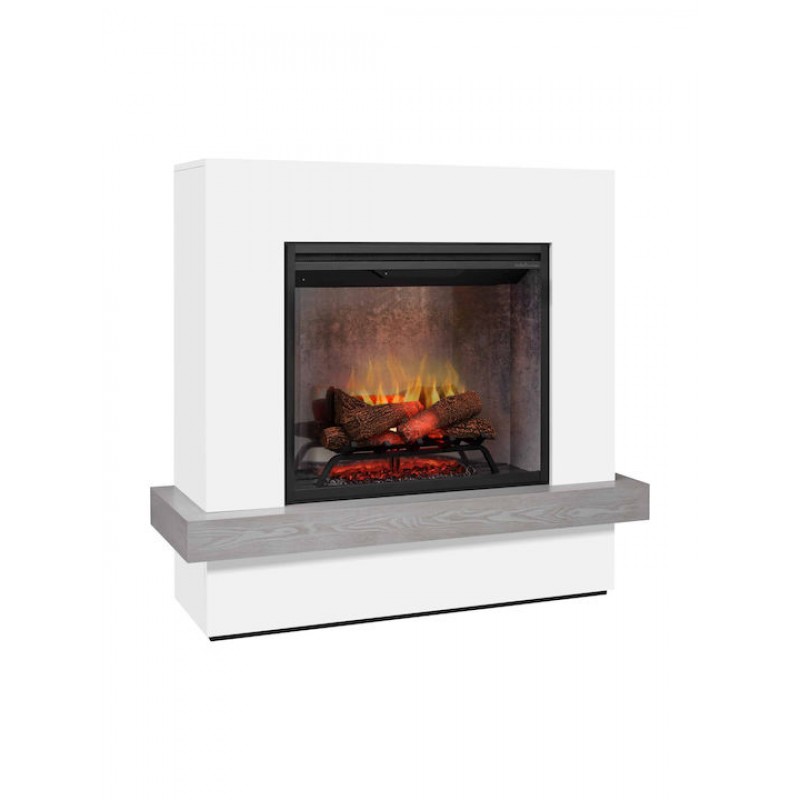 Dimplex Sherwood Revillusion Επιδαπέδιο Ηλεκτρικό Τζάκι 2000W 138x124cm Λευκό Κωδικός: 31393459