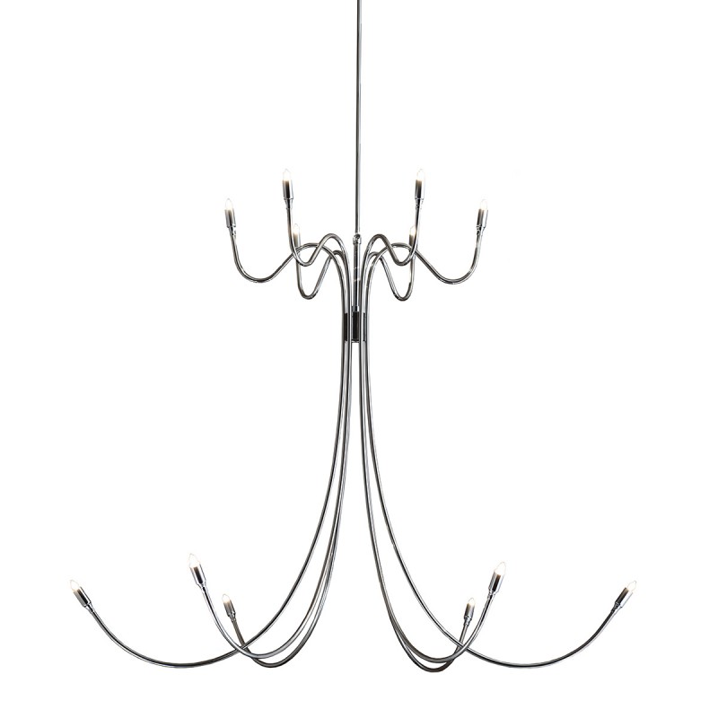 Μοντέρνο 12φωτο φωτιστικό Inox | VOLCANO 5023/12