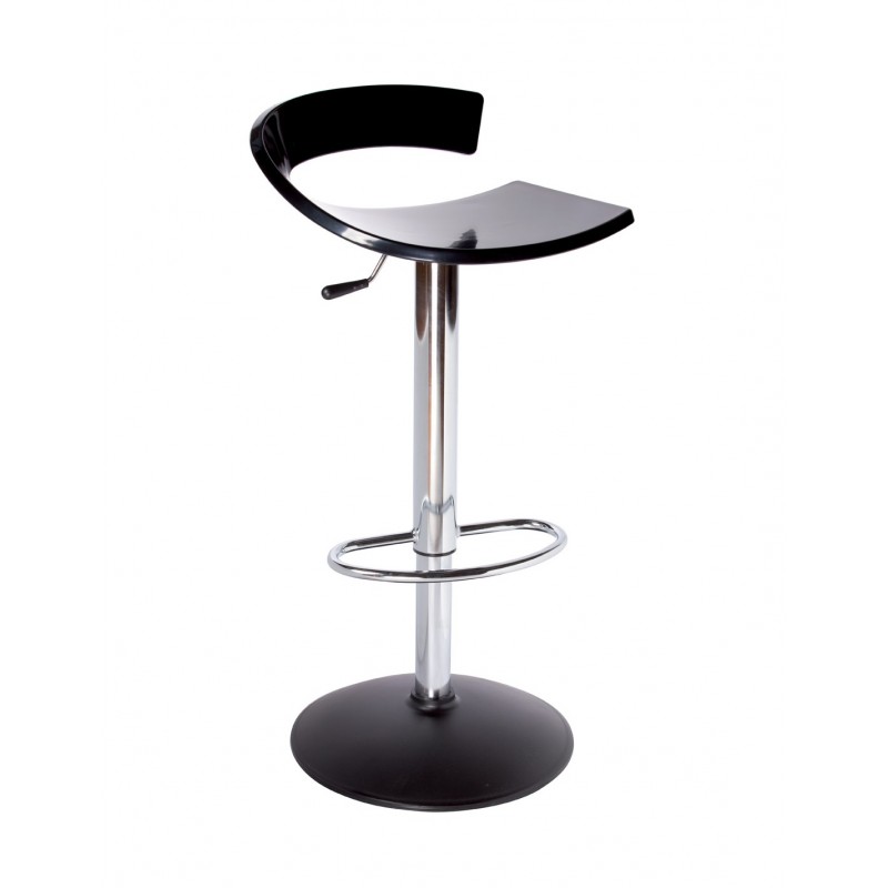 Gaber Swing A - Σκαμπό  μπαρ περιστρεφόμενο ,αμορτισέρ & κάθισμα και βάση  τεχνοπολυμερίου μαύρο - 38 x 41 x 75cm