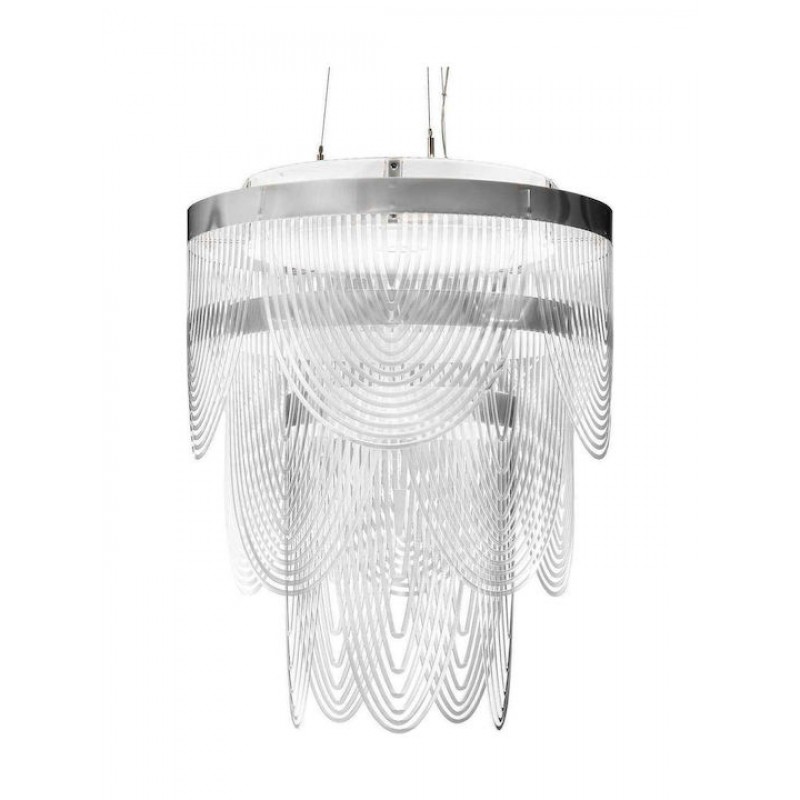 Πολυέλαιος Κρεμαστό Φωτιστικό Οροφής 3xE27 1xGU10 Χειροποίητο Φ55cm Ceremony Slamp CERSM00WHT01T00000EU Λευκό