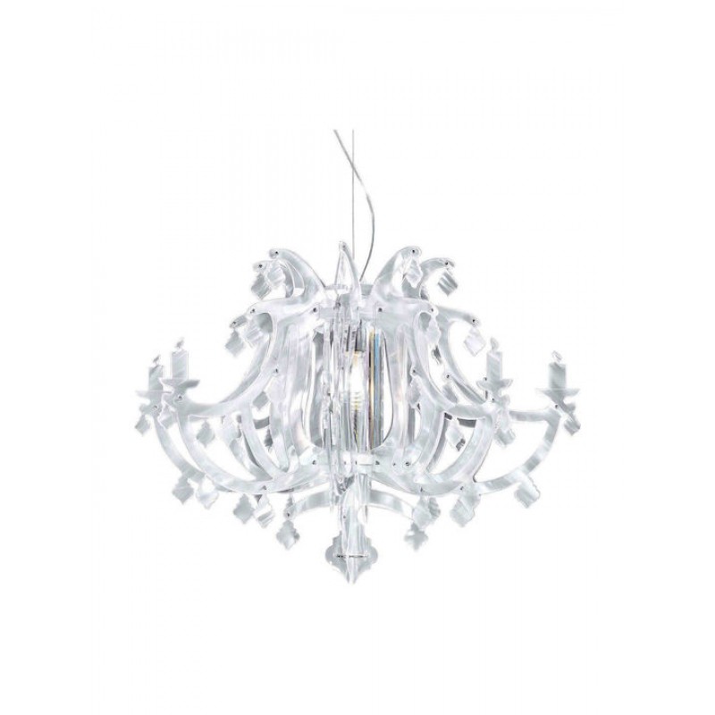 Πολυέλαιος Κρεμαστό Φωτιστικό Οροφής 1xE27 Διάφανο Πρίσμα Ιριδίζον Ginetta GINSM00PRS01T00000EU Slamp GINSM00PRS01T00000EU Διάφανο