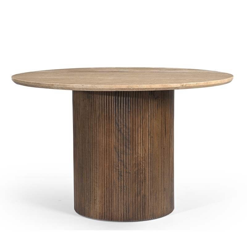 ΤΡΑΠΕΖΑΡΙΑ ΤΡΑΠΕΖΑΡΙΑΣ ROMANOS 120 TRAVERTINO ΣΤΡΟΓΓΥΛΗ ΡΙΓΕ BA2838