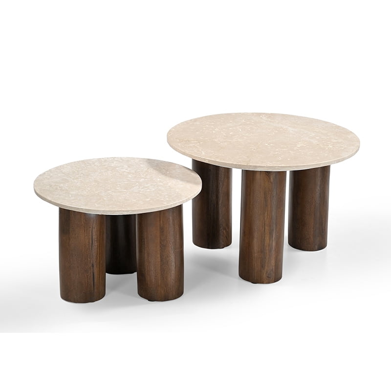 ΤΡΑΠΕΖΙ ΣΑΛΟΝΙΟΥ HIPPO 68 TRAVERTINO BA6135