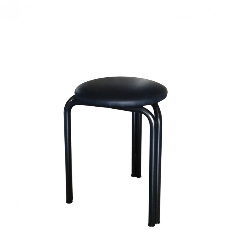 TS-345 - Μεταλλικό Σκαμπό 345 με τεχνόδερμα η ύφασμα. 42x42x45cm