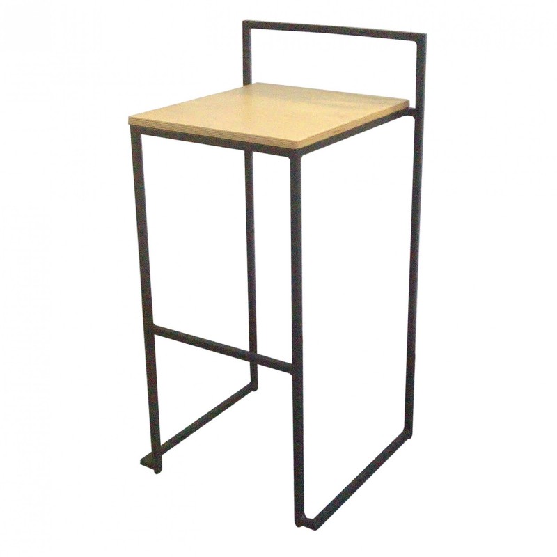 TS-491 - Μεταλλικό Σκαμπό Μπαρ 491 με έδρα από ξύλο πλακάζ. 40x42x80cm
