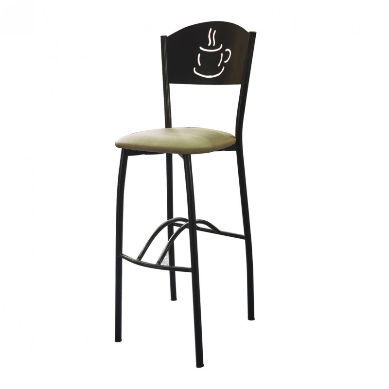 TS-526 - Μεταλλικό Σκαμπό Μπαρ 526 με τεχνόδερμα η ύφασμα. 38x40x98cm