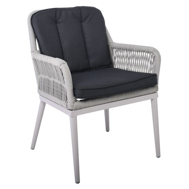 Πολυθρόνα Αλουμινιου ALLEY Armchair 62x64x85cm - Ε6842,1
