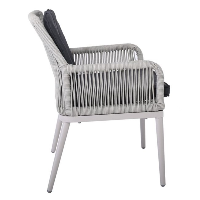 Πολυθρόνα Αλουμινιου ALLEY Armchair 62x64x85cm - Ε6842,1