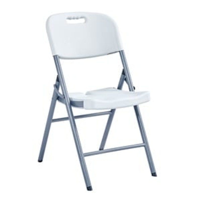 BLOW Καρέκλα Πτυσσόμενη, Μέταλλο Βαφή Γκρι, HDPE Άσπρο Κωδικός: [Ε-00025711] Ε5060 ΔΙΑΣΤΑΣΕΙΣ 56x47x84cm