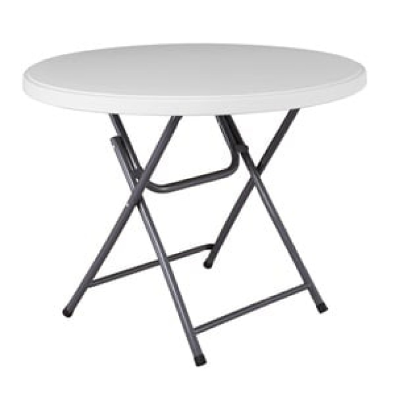 BLOW Τραπέζι Ροτόντα - Catering Πτυσσόμενο, Μέταλλο Βαφή Γκρι, HDPE Άσπρο 45mm Κωδικός: [Ε-00025713] ΕΟ191 ΔΙΑΣΤΑΣΕΙΣ Φ94cm H.74cm