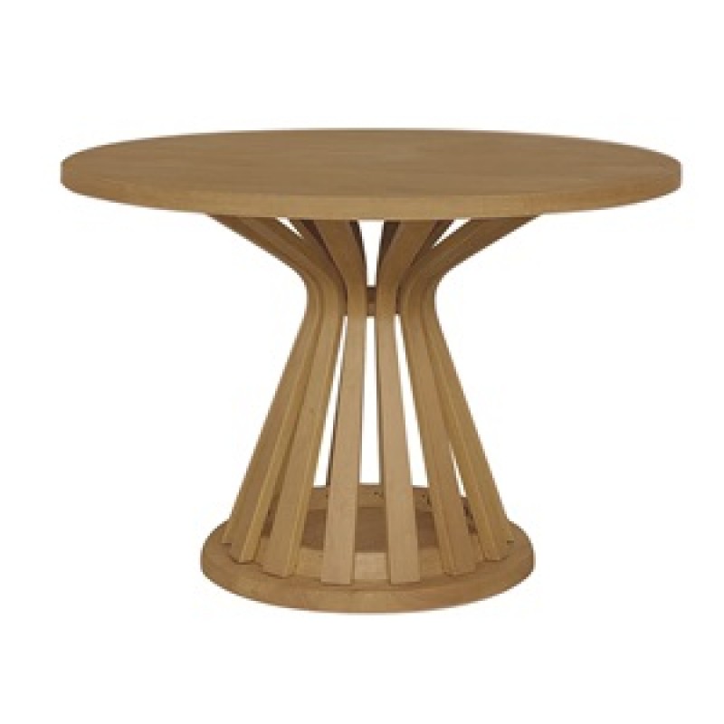 FABIO Τραπέζι Τραπεζαρίας, MDF Απόχρωση Φυσικό Κωδικός: [Ε-00026255] Ε7677,2 ΔΙΑΣΤΑΣΕΙΣ Φ120x75cm