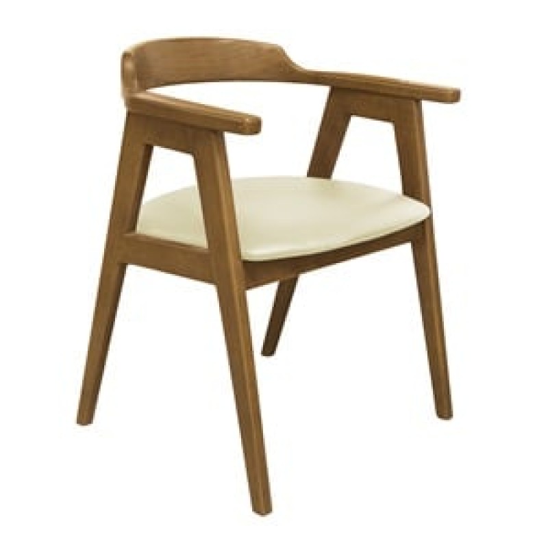 SELVA Πολυθρόνα Τραπεζαρίας, Απόχρωση Φυσικό, Pu Εκρού Κωδικός: [Ε-00026261] Ε7681,2 ΔΙΑΣΤΑΣΕΙΣ 60x54x75cm