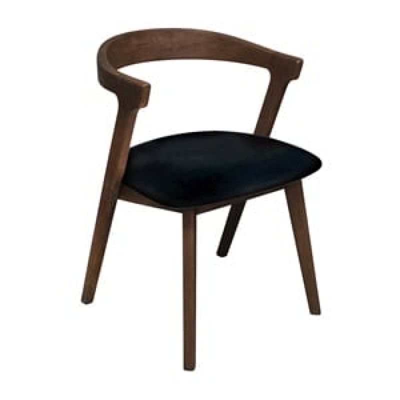 SANDRA Καρέκλα Τραπεζαρίας, Απόχρωση Καρυδί, Pu Μαύρο Κωδικός: [Ε-00026262] Ε7682,1 ΔΙΑΣΤΑΣΕΙΣ 52x56x76cm