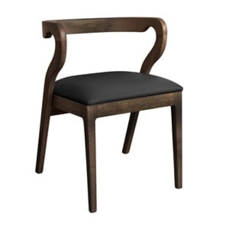 FRANKY Καρέκλα Τραπεζαρίας, Απόχρωση Καρυδί, Pu Μαύρο Κωδικός: [Ε-00026264] Ε7683,1 ΔΙΑΣΤΑΣΕΙΣ 50x52x71cm