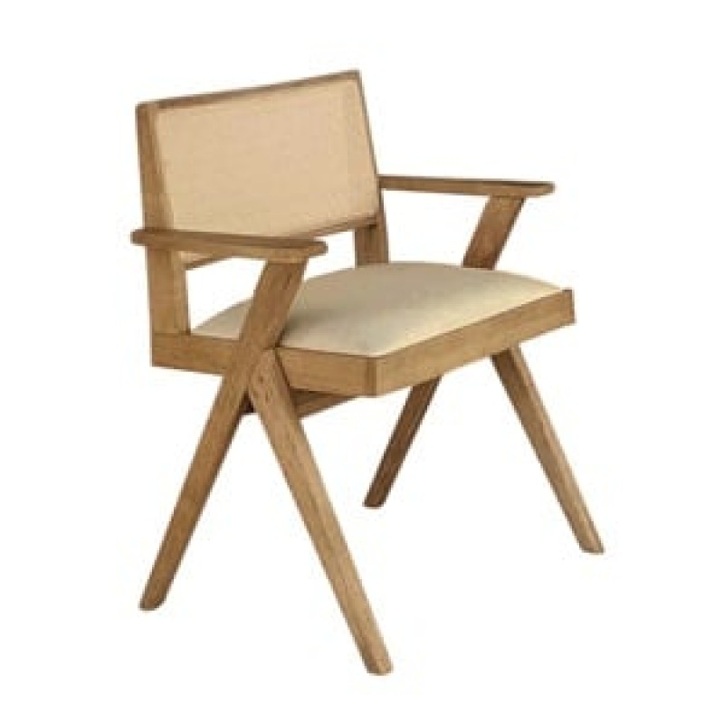 MEMORY Πολυθρόνα Τραπεζαρίας, Απόχρωση Φυσικό, Ύφασμα Sand Beige Κωδικός: [Ε-00026267] Ε7685,3 ΔΙΑΣΤΑΣΕΙΣ 64x59x81cm