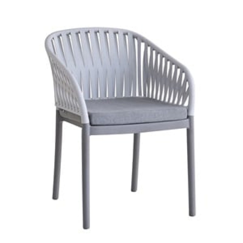 EMERY Πολυθρόνα Βεράντας-Κήπου PP-UV Ανοιχτό Γκρι-Ανθρακί, Μαξιλάρι Γκρι (KD) Κωδικός: [Ε-00026289] Ε3158,1 ΔΙΑΣΤΑΣΕΙΣ 56x59x80cm