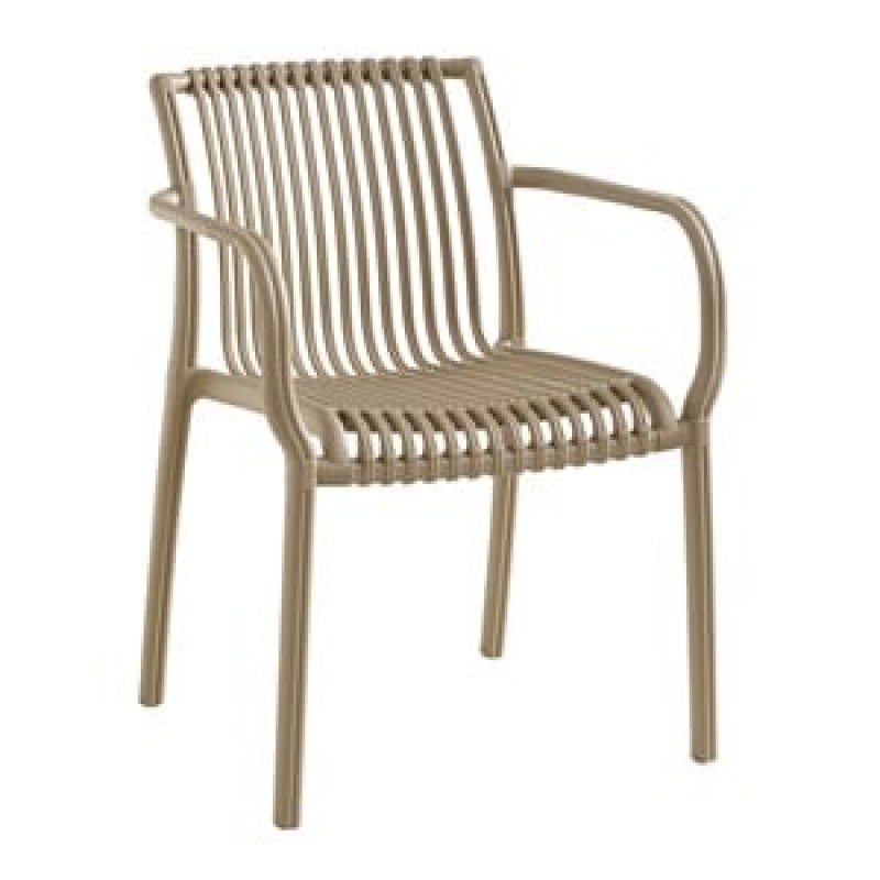 MODENA Πολυθρόνα Στοιβαζόμενη, PP-UV Protection Tortora Κωδικός: [Ε-00026292] Ε3901,1 ΔΙΑΣΤΑΣΕΙΣ 57x58x79cm